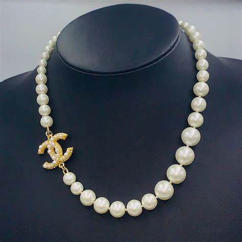 vintage chanel pearl watch|authentic Vintage Chanel necklace.